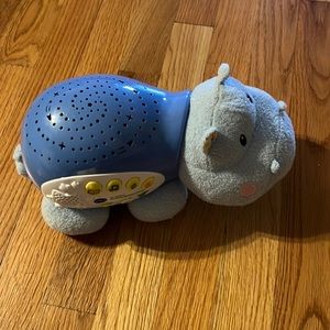 Blue hippo light up baby toy